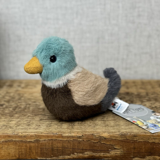 Jellycat Birdling Duck - Mallard Pocket Size Fluffy Bird Plush Retired 5" (#2)