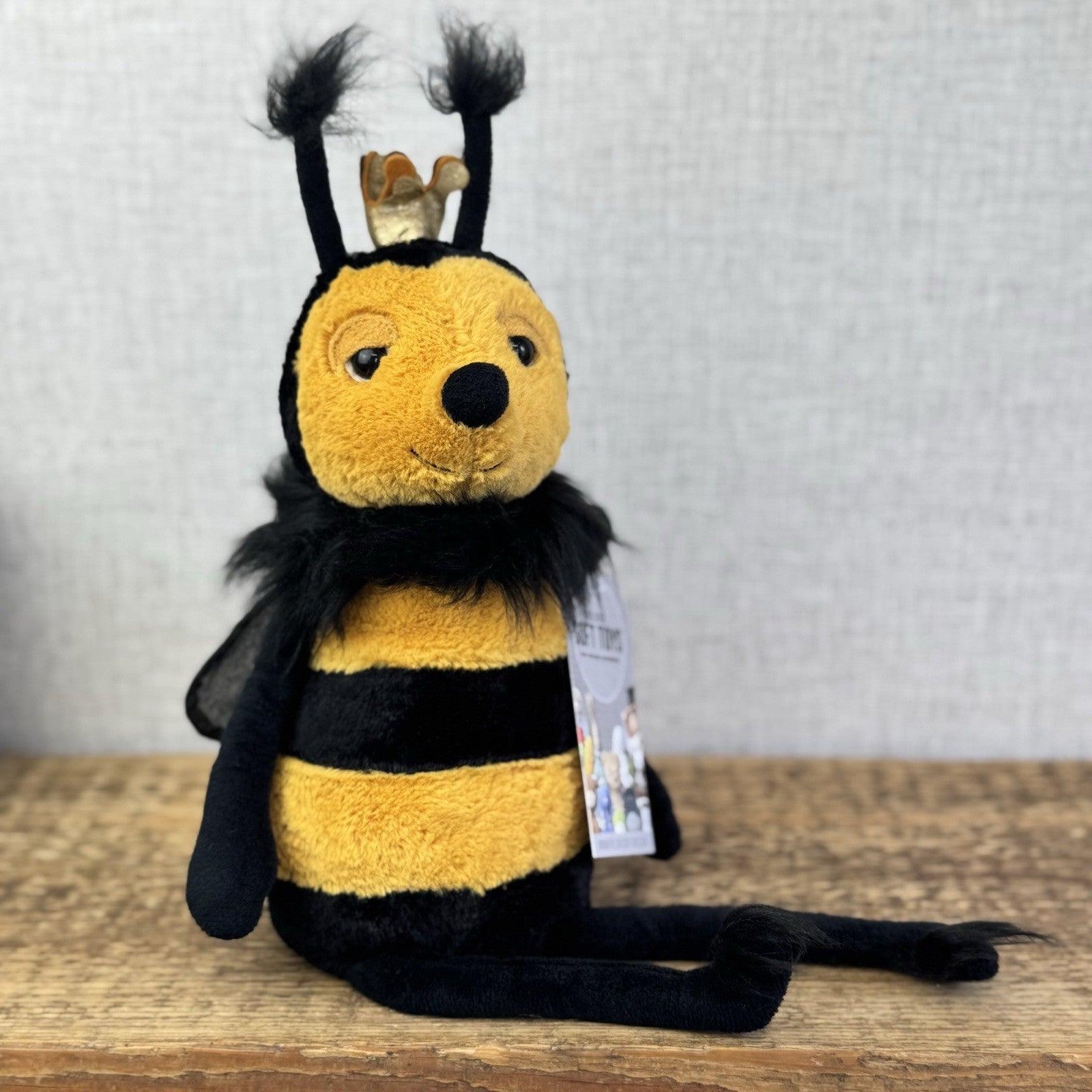 Jellycat Queen Bee - Medium Bee With Crown - Jellycat Bee Sitting 12”