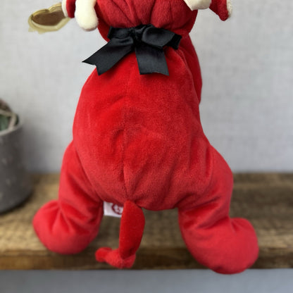 TY Pillow Pals Collection 1997 - Red Floppy Cow Pillow Plush Collectible 14"