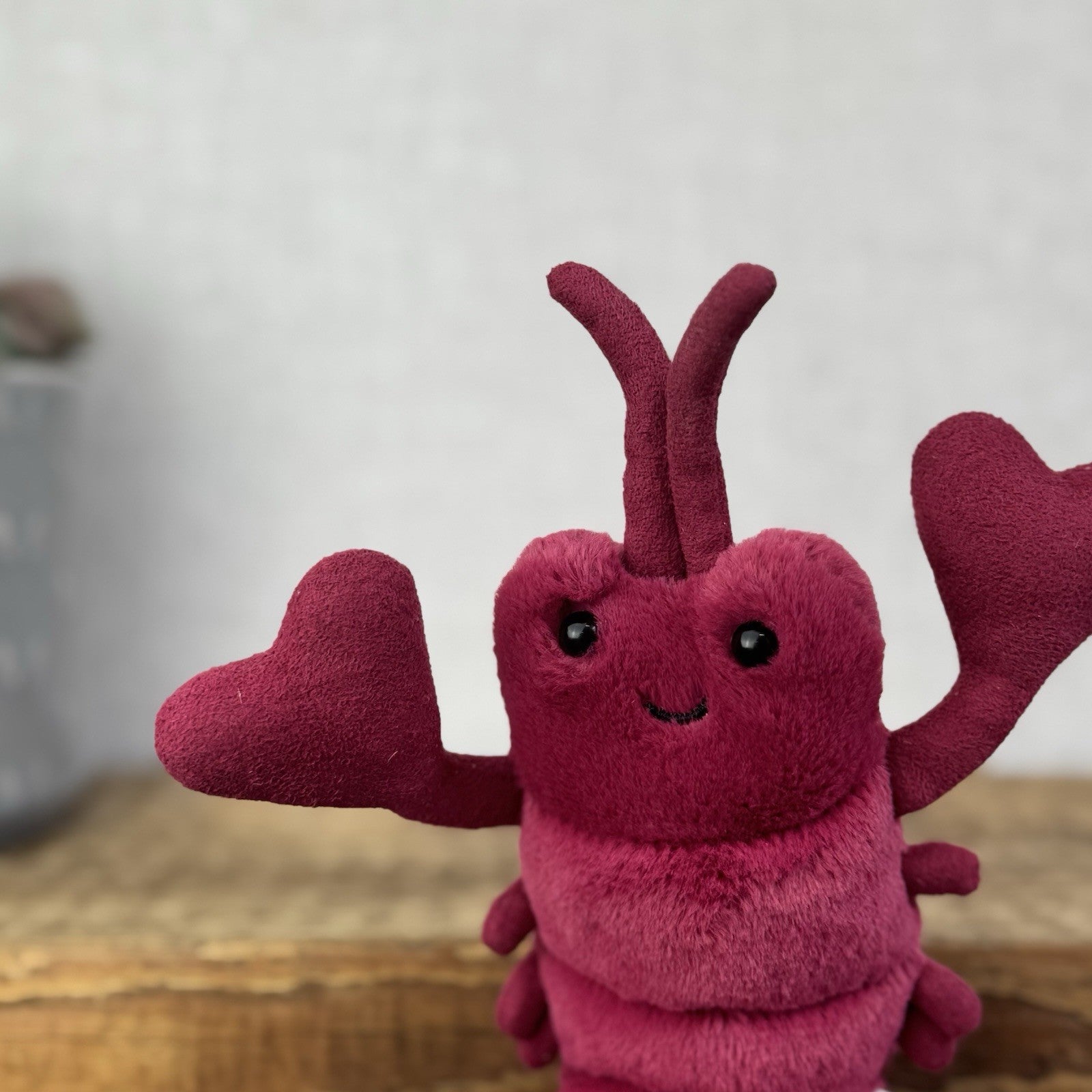 Jellycat Love Me Lobster - Red Heart Claws - Jellycat Lobster Gift 8” (#2)