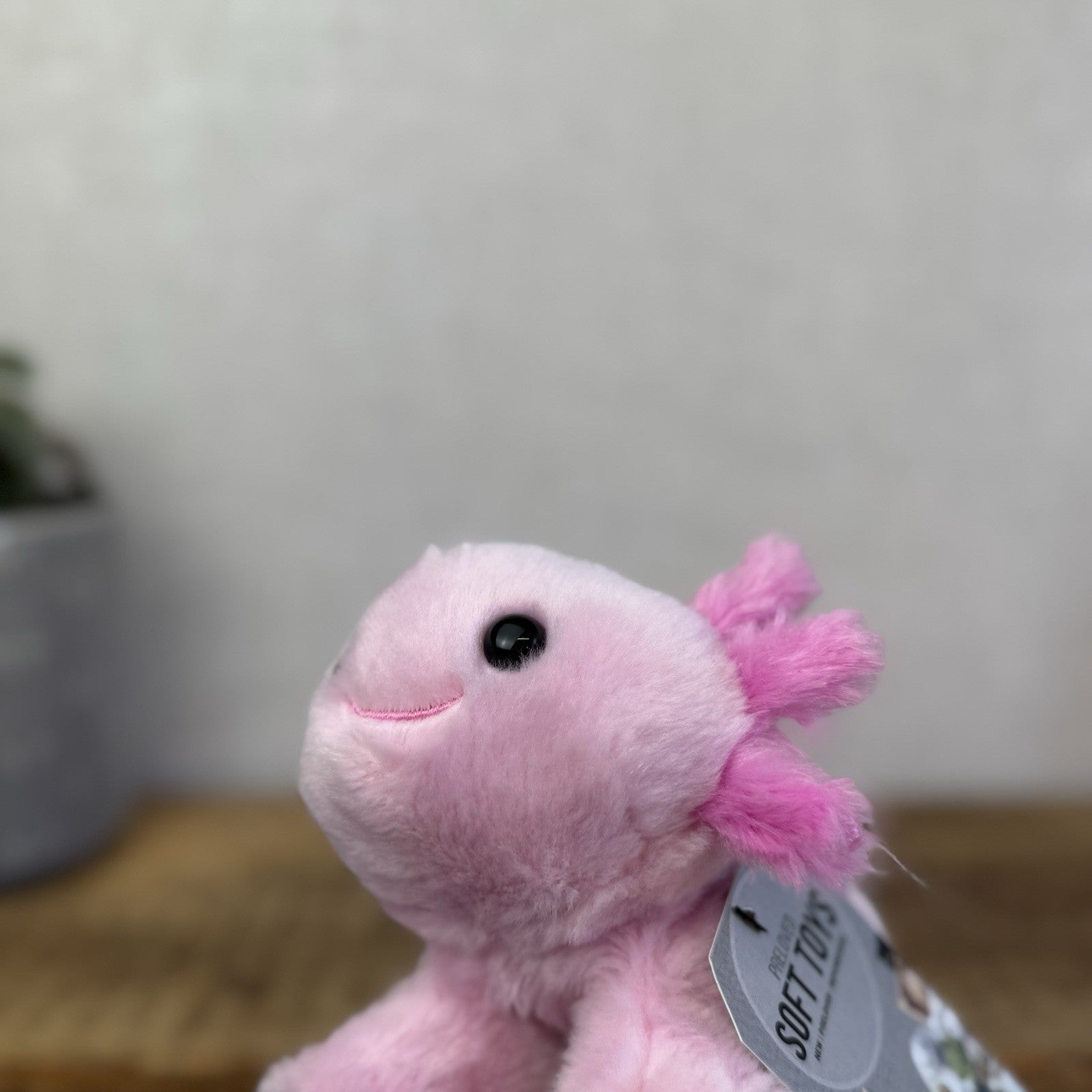 Build A Bear Pink Axolotl Sea Creature Mini Beans  - Small Beanbag BAB NWOT 7"