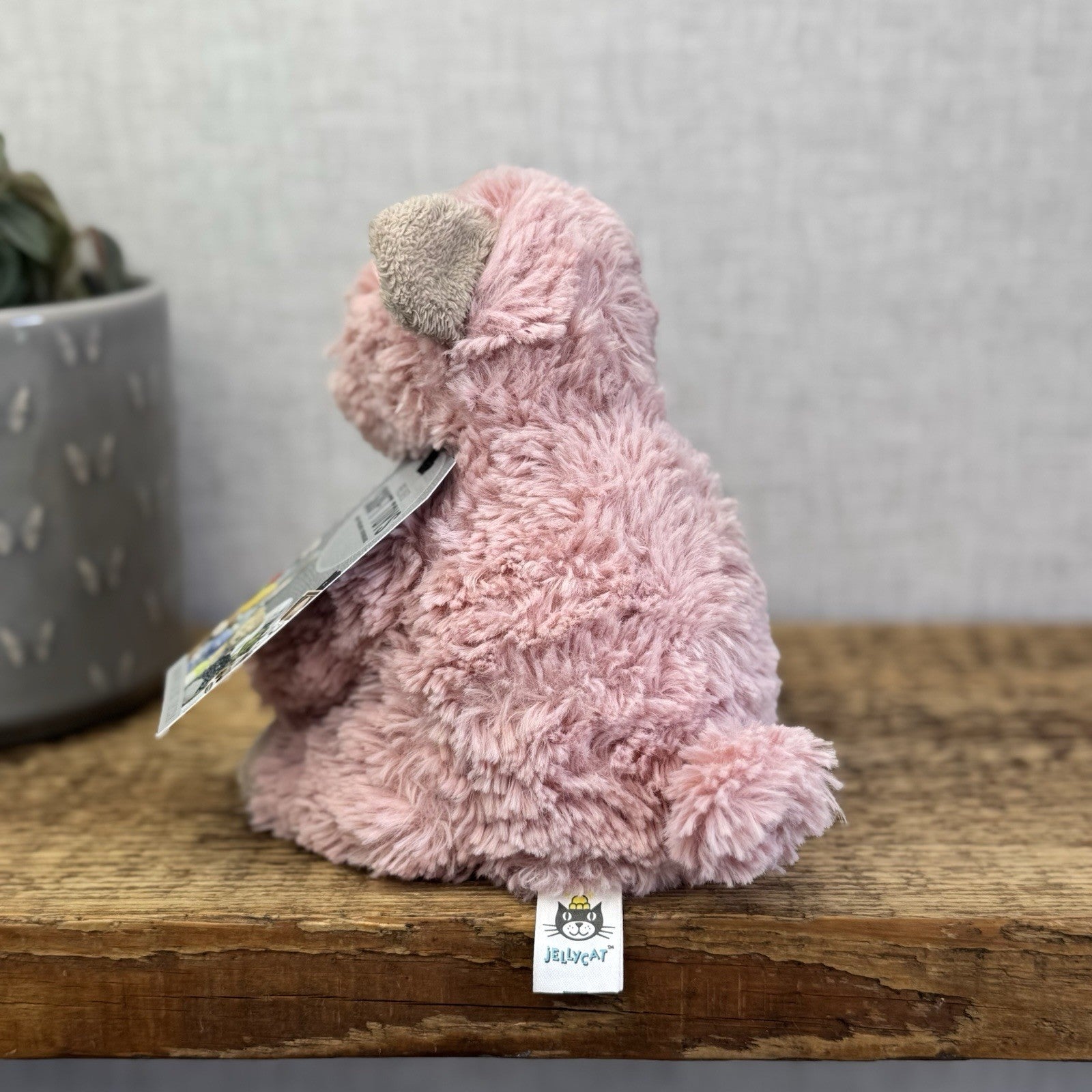 Jellycat Small Fuddles Pig - Pink Piglet Textured Beanie Retired Rare 8"