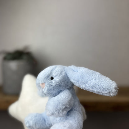 Jellycat Blue Bunny Musical Pull - Lullaby Mobile Baby Music Baby Blue Soother