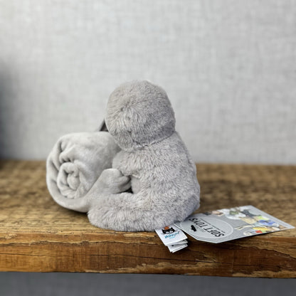 Jellycat Bailey Sloth - Shooshu Sloth Soother Comfort Blanket Grey Retired Rare