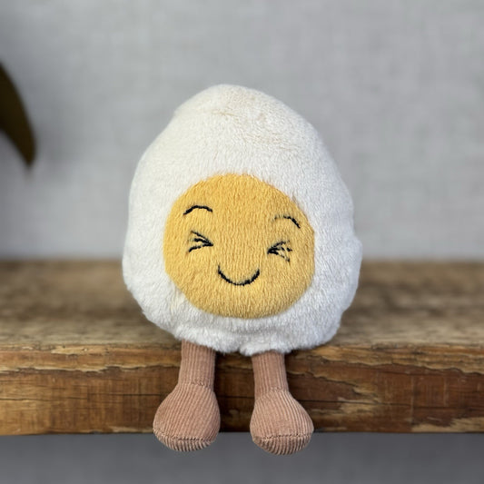 Jellycat Amuseable Laughing Boiled Egg - Small Egg With Legs Soft Toy Retired 5”