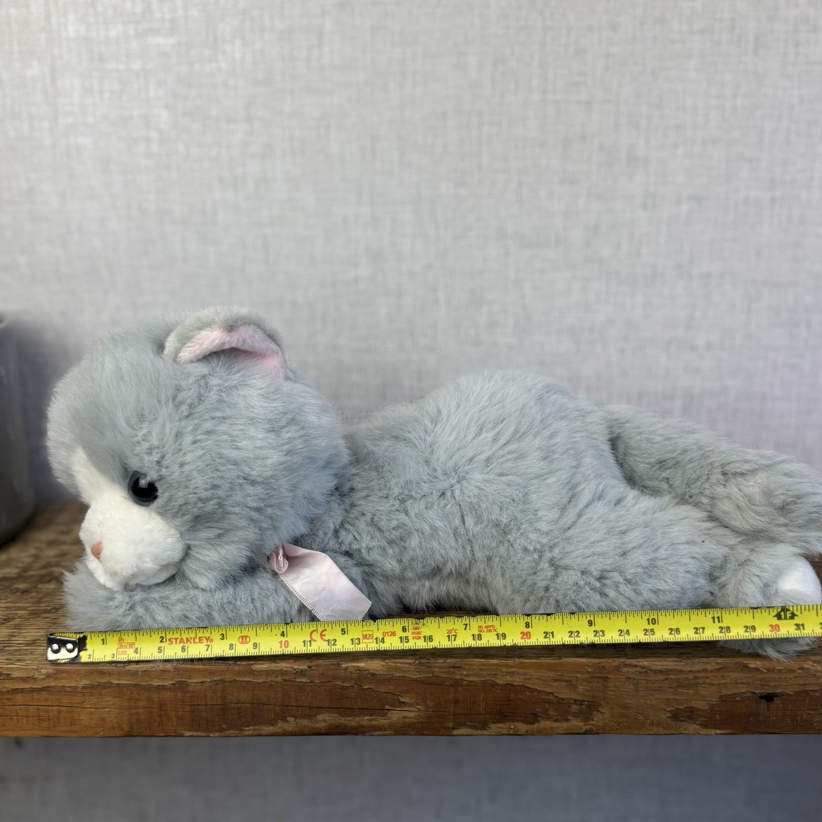 Chosen International Floppy Grey  Beanie Kitten - Vintage Grey Kitten ESSA 12”