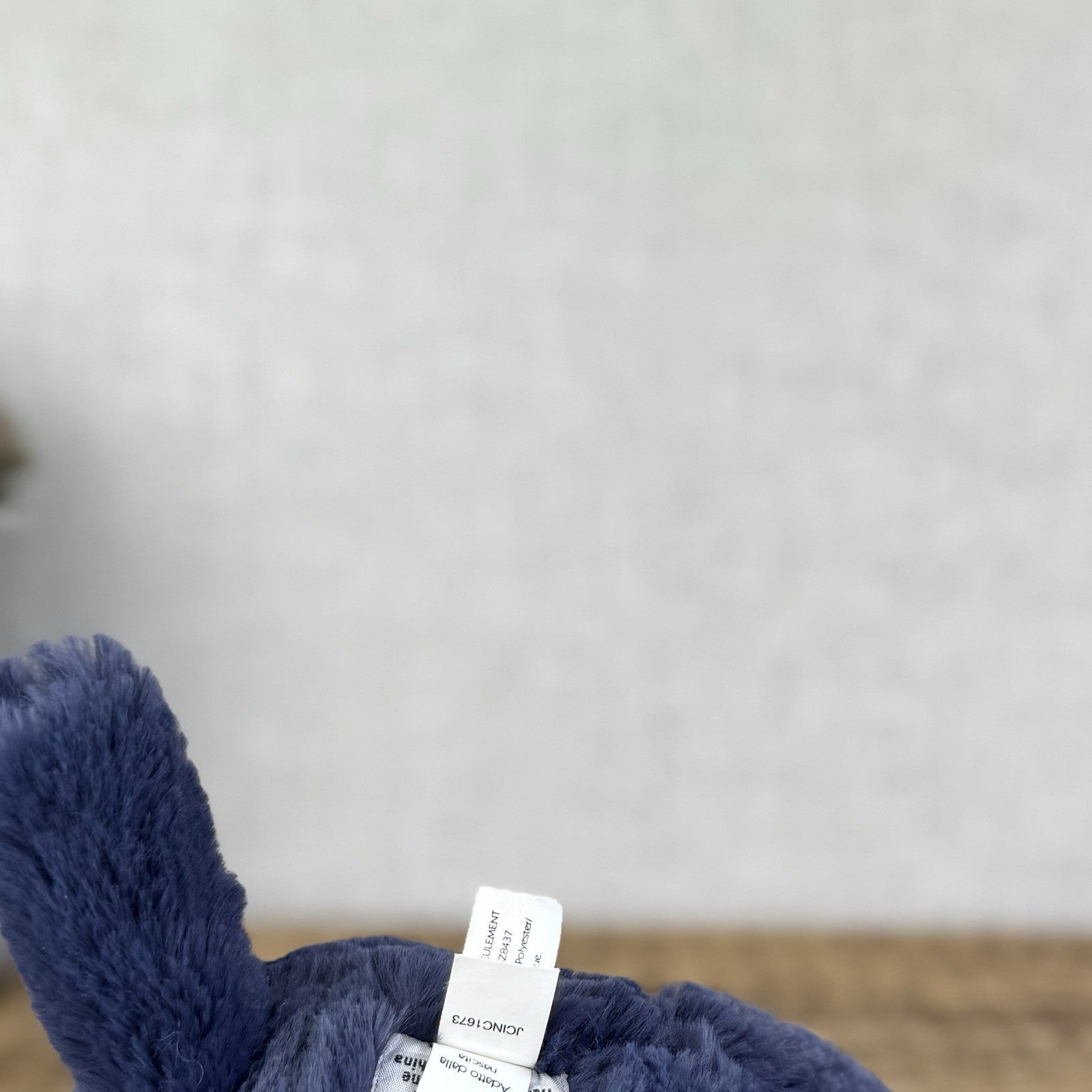 Jellycat Medium Bashful Navy Blue Elephant - Medium Blue With Tusks 12”