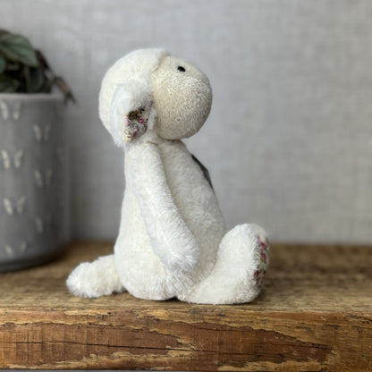 Jellycat Small Bashful Blossom Lamb Soft Toy Sheep Cream Floral Ears/feet 8”