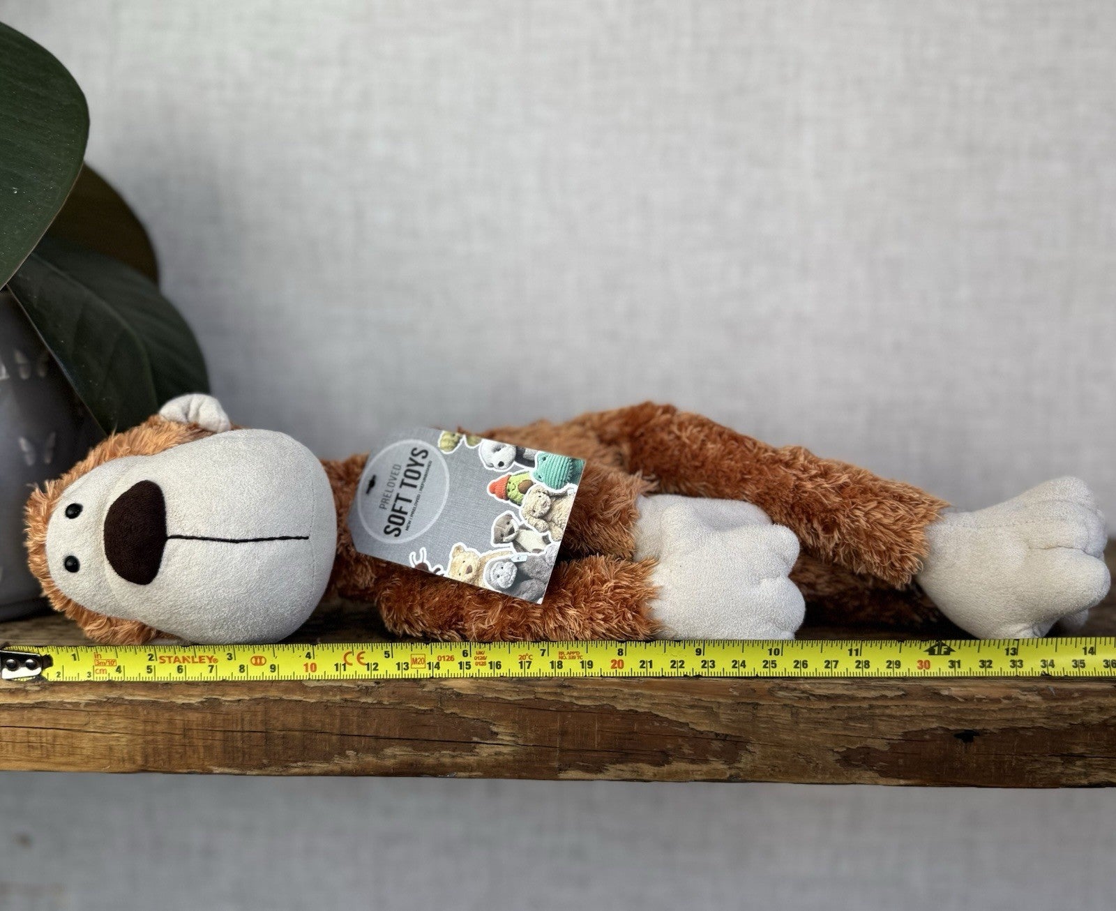 Jellycat Doolally Monkey Chimp Vintage Fluffy Orange Monkey Beanie Plush