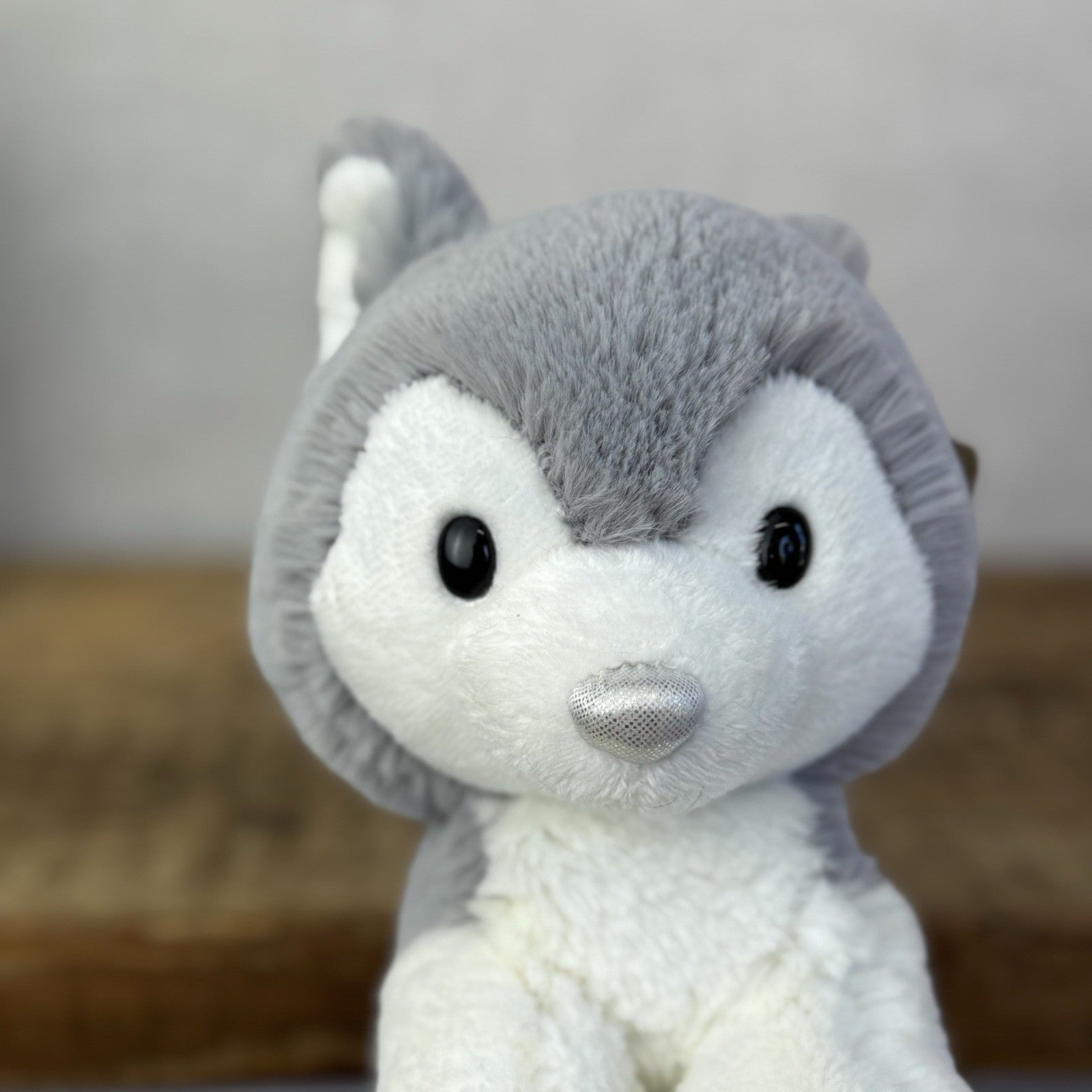 Aurora Glitzy Tots Husky Dog Soft Toy - Mini Husky Plush Grey/white/silver New