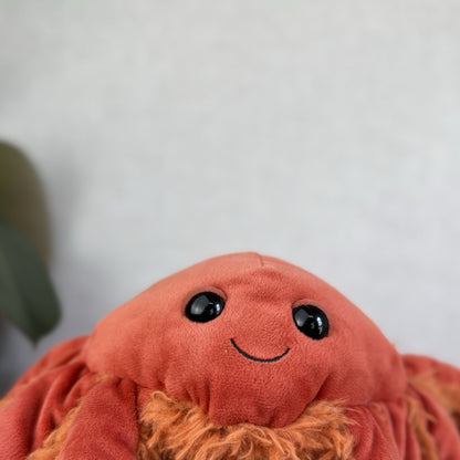 Jellycat Spindleshanks Crab - Red Fluffy Legs Crab Retired Soft Toy Beanie 12”
