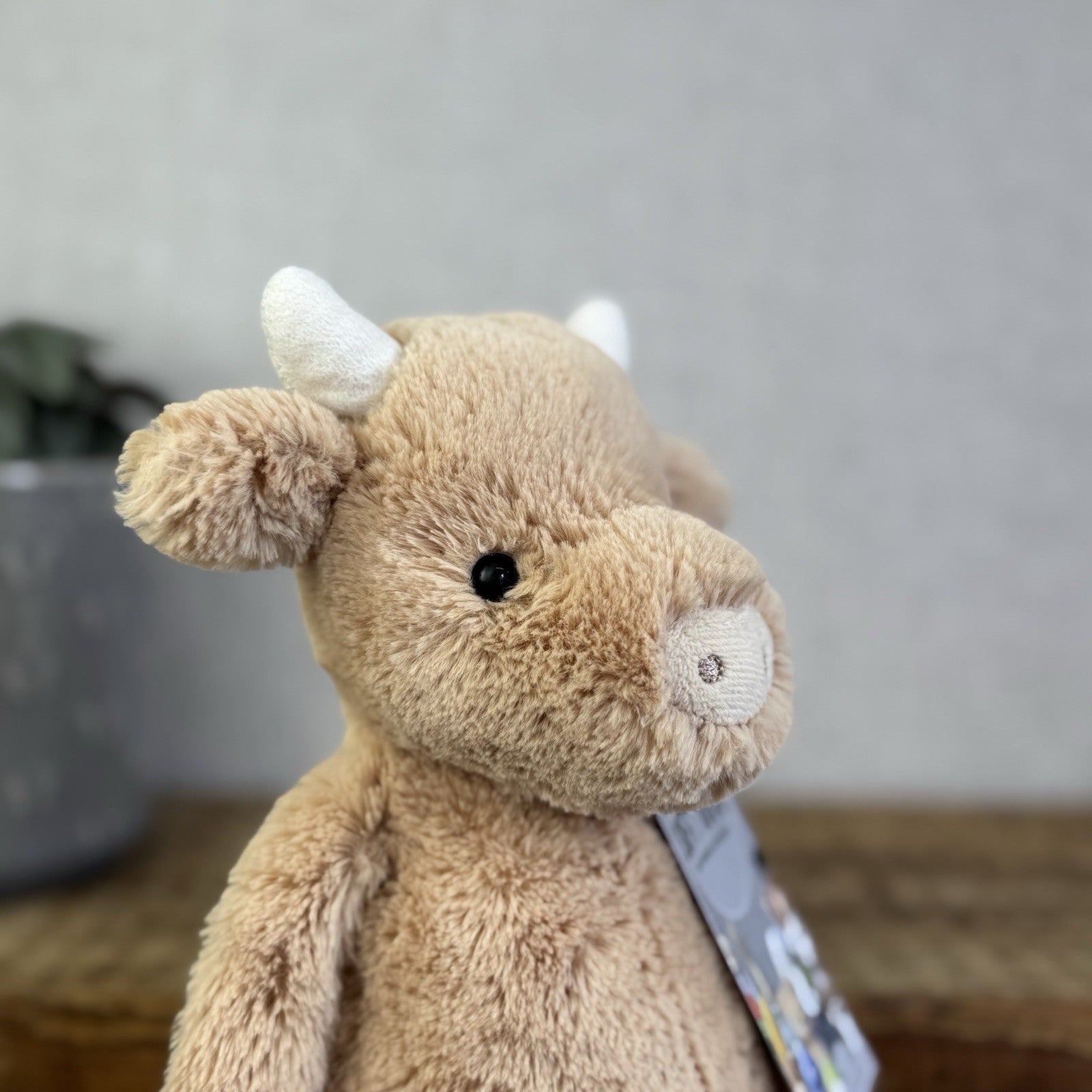 Jellycat Bashful Cow - Tan Golden Brown Cow Medium Soft Toy Retired 12"