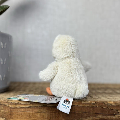Jellycat Nippit Duck - Tiny Soft Beanie Duck Toy Plush - Retired Chick/Duck 5"