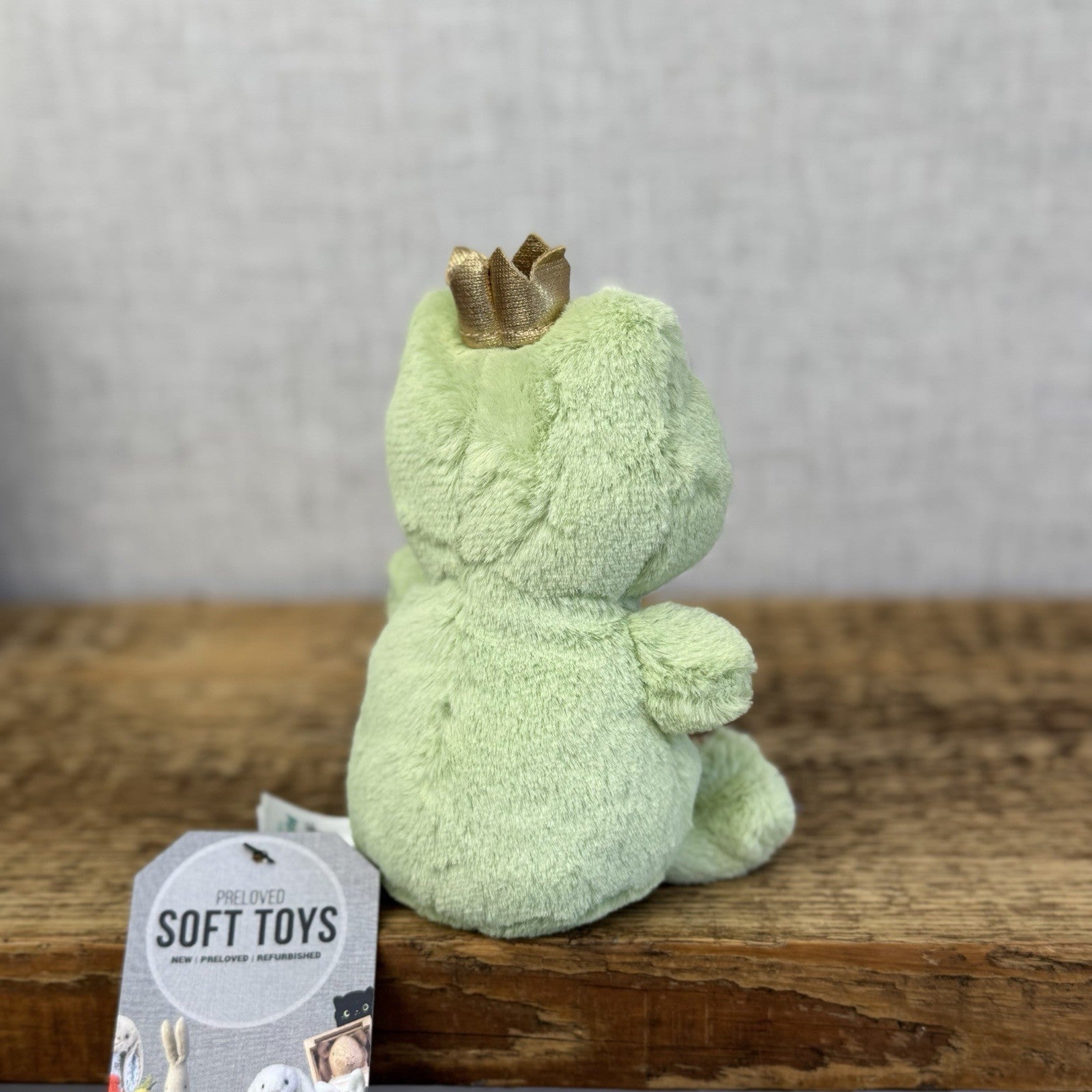 Jellycat Crowning Croaker Frog - Miniature Green Frog With Crown Soft Toy NWOT