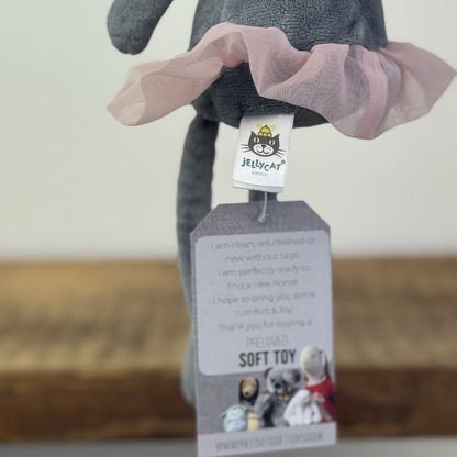 Jellycat Small Dancing Darcy Hippo - Small Hippo Soft Toy Ballerina Rare 8"