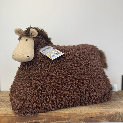 Jellycat Cushillow Horse - Beanie Retired Horse Brown Plush NWOT 14"