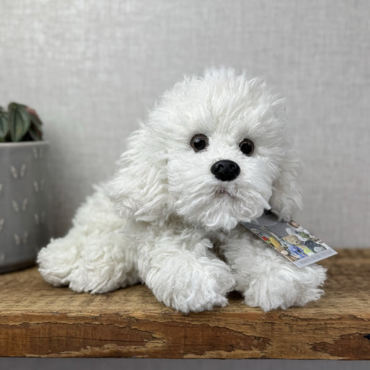 Russ Misty Bichon Frise - White Scruffy Fluffy Soft Toy Dog Plush White 13”