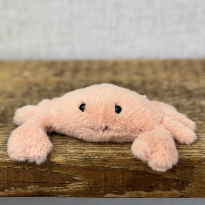 Jellycat Tiny Fluffy Crab - Mini Peach/Pink Crab Soft Toy New With Tags 4"