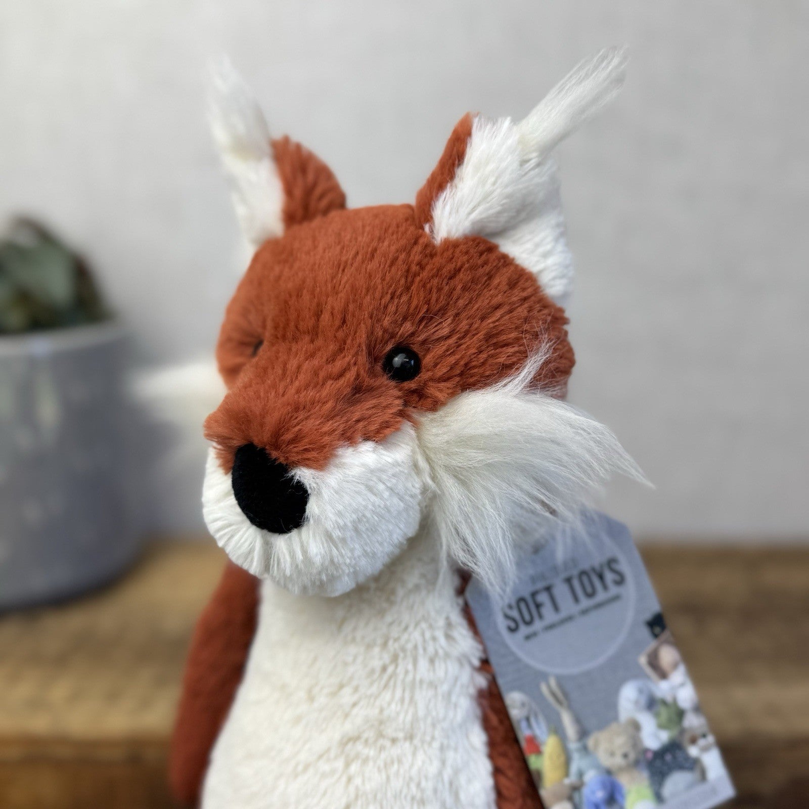 Jellycat Medium Bashful Red Fox - First Edition Fox Beanie Plush Retired 12”