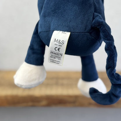 Marks & Spencers Soft Toy Monkey Chime - Navy Monkey Soft Toy Retired 09444270