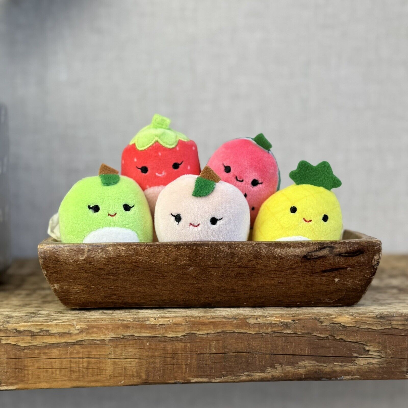 Squishmallow Squishville Fruit Squad - Apple, Peach, Melon, Strawberry Pineapple