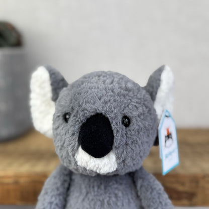 Jellycat Tumbletuft Koala - Grey Koala Bear Soft Toy Beanie Textured 8” New Tags