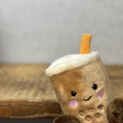 Aurora - Palm Pals Mini Beanbag Plush -  Milky Tea Boba Soft Toy Beanie Plush 5"