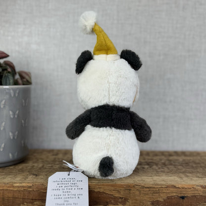 Jellycat Jollipop Panda - Small Panda Party Hat Soft Toy Beanie Retire 8" (#2)