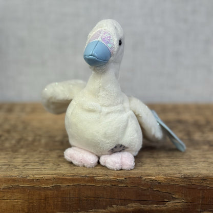 Blue Nose Friends Ripple Swan #92 - Small White/Pink Swan Plush Soft Toy Mini
