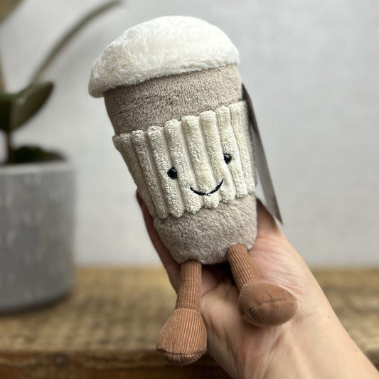 Jellycat Amuseable Coffee To Go Cup - Coffee Cup Soft Toy Beanie Collectible 8"