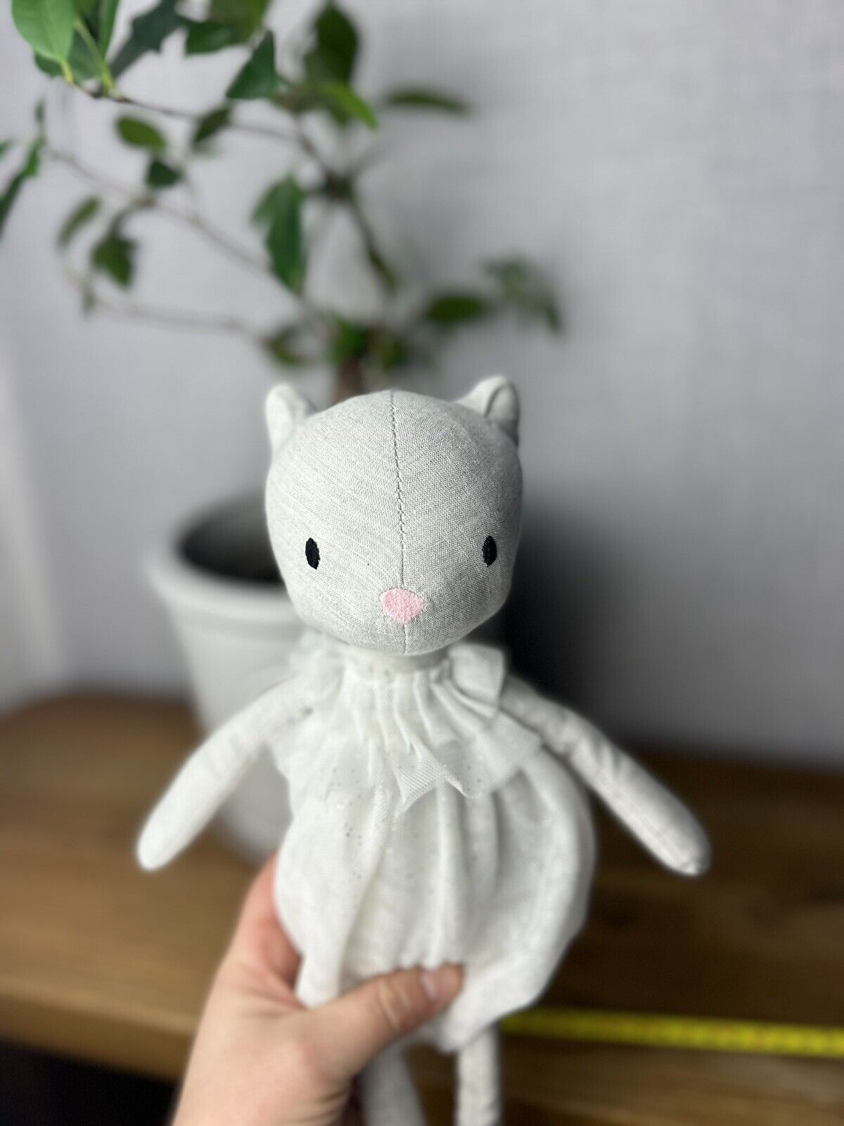 Jellycat Jolie Kitten Cat - Jellycat Cat In Dress - Jellycat Grey Cat Medium