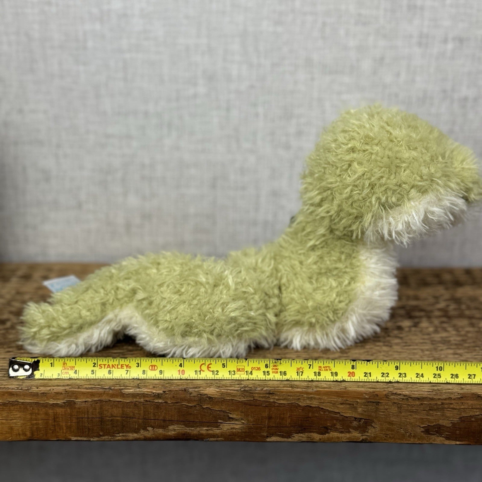 Jellycat Little Snake - Fluffy Light Green Snake Beanie Plush Curly Hair 7”