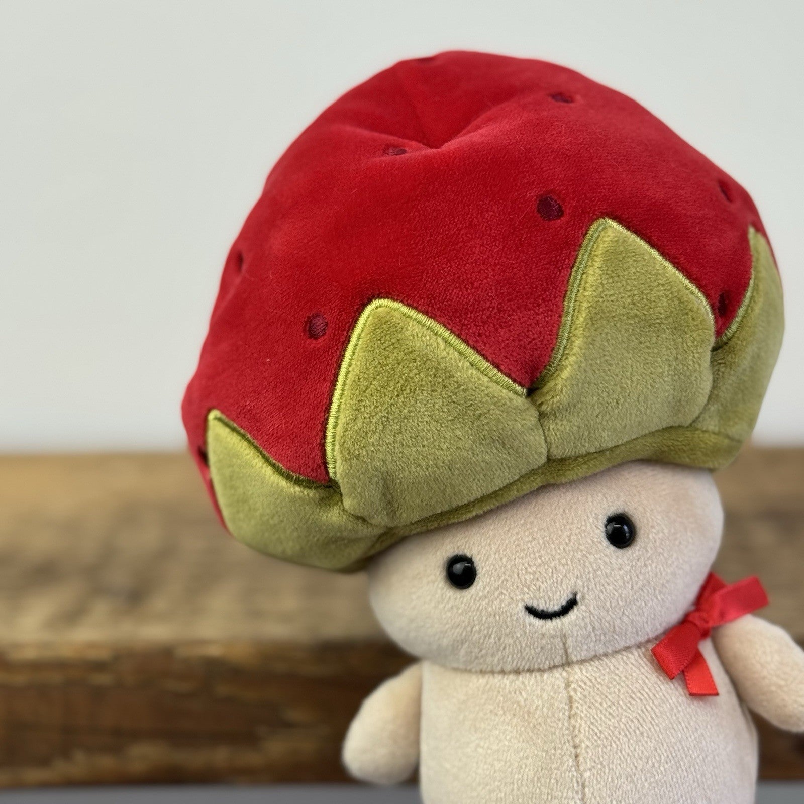 Jellycat Straw-Beret Sallie Red Mushroom Jellycat Plush Cute Kawaii Small 8”
