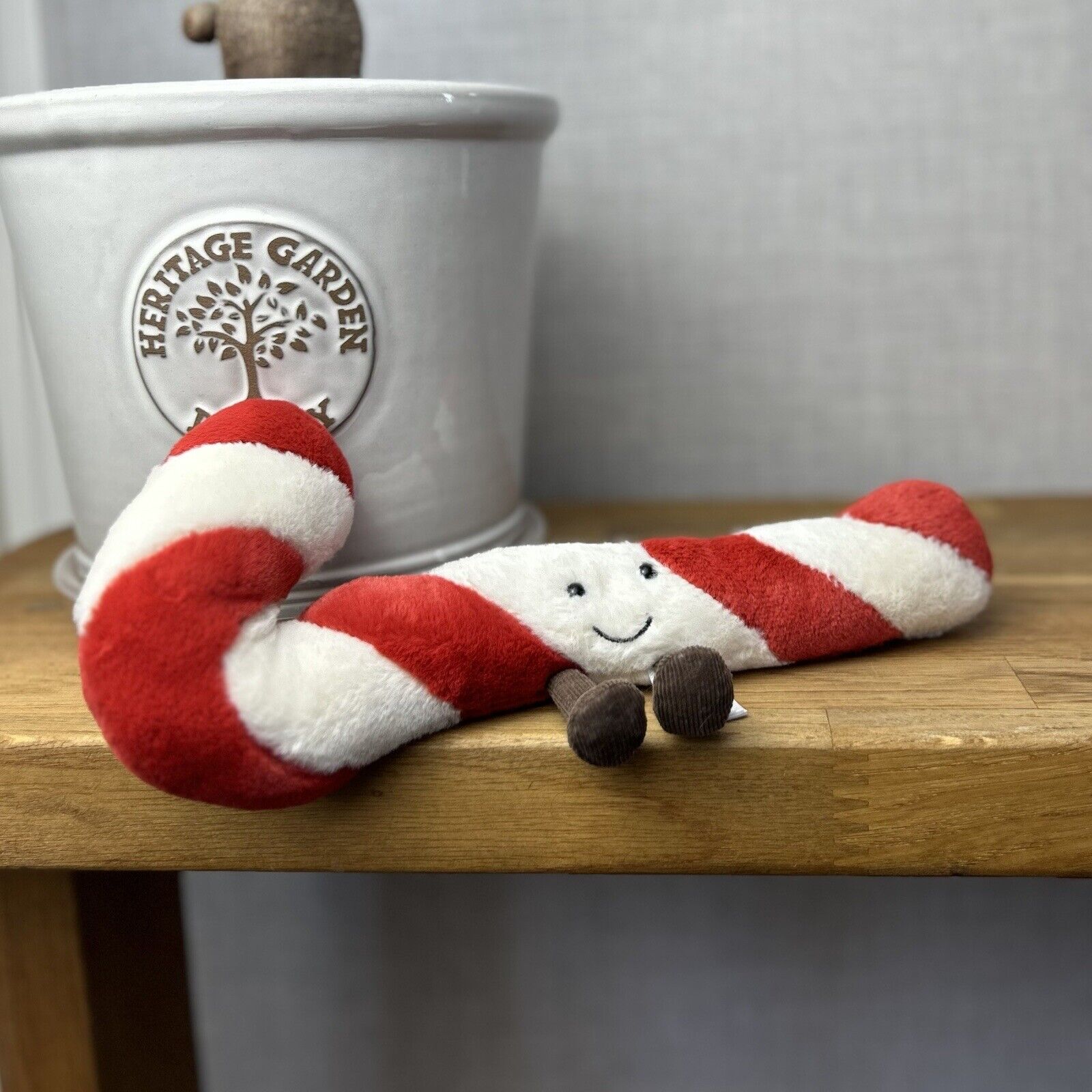 Jellycat Amusable Candy Cane - Christmas Soft Toy - Candy Cane Plush Teddy 12"