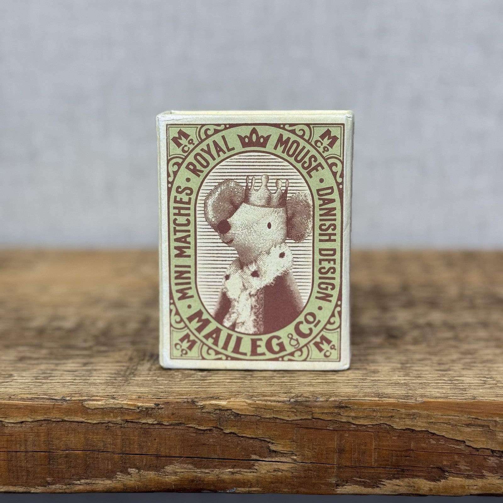Maileg Sleepy/Wakey Baby Mouse In Matchbox Blue