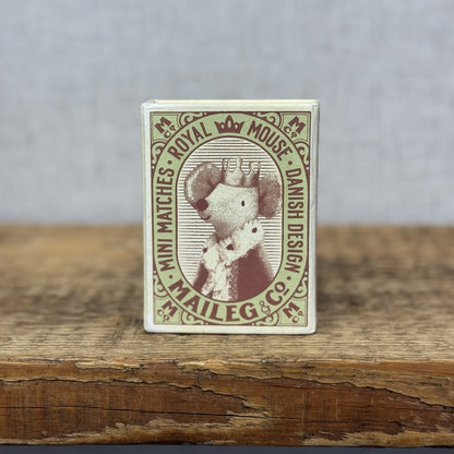 Maileg Sleepy/Wakey Baby Mouse In Matchbox Blue