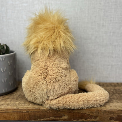 Jellycat Leonardo Lion Medium Wild CatTail - Sitting Lion Beanie Plush Retired