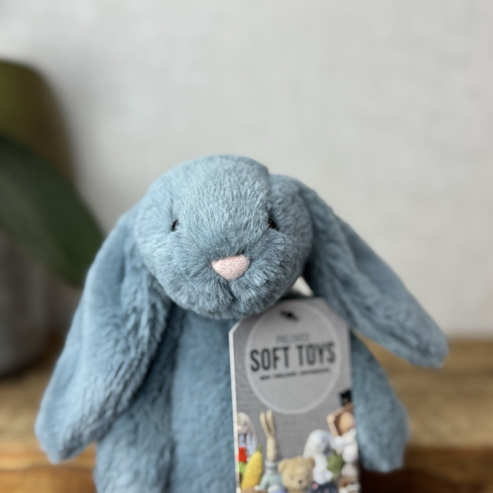 Jellycat Small Dusky Blue Bashful Bunny - Small Grey/Blue Rabbit Bunny 8" (#2)