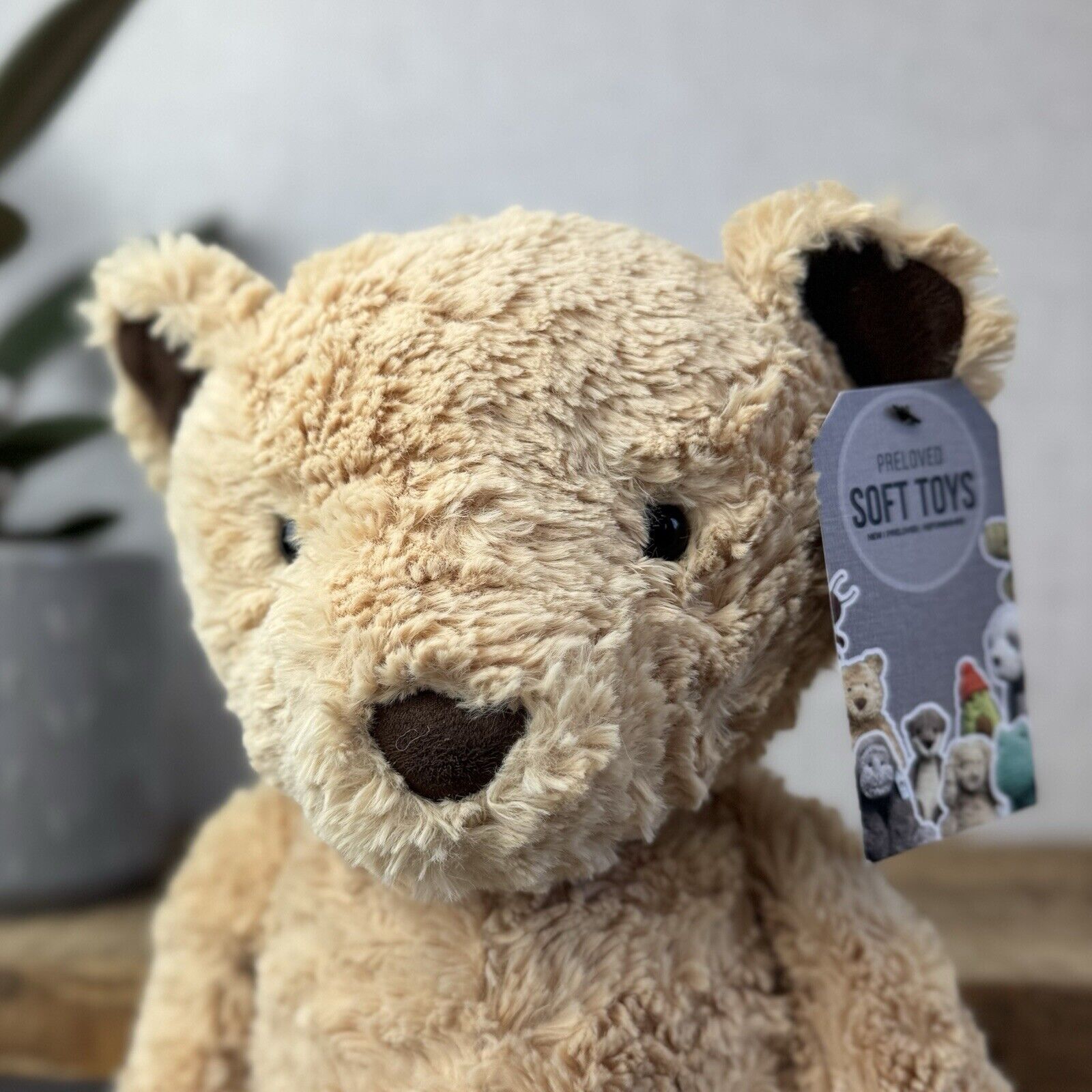 Jellycat Medium Oliver Bear - Old RARE Bear Original Oliver Bear Brown/Tan 16"