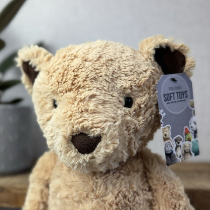 Jellycat Medium Oliver Bear - Old RARE Bear Original Oliver Bear Brown/Tan 16"