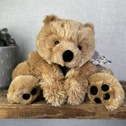 Barbara Bukowsk Vintage Floppy Bear - Golden Bear Beanie Large Rare Plush 15”