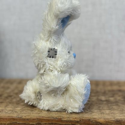 Blue Nose Friends Snowdrop Bunny #43 Mini White Fluffy/blue Paw Bunny 5"