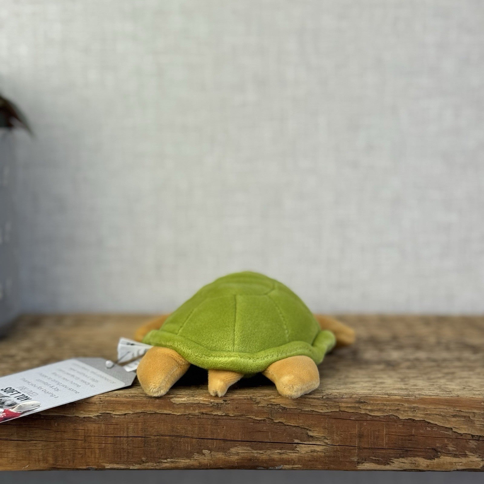 Jellycat Small CeeCee Turtle - Small Green Velour Turtle Beanie retired 6” (#2)