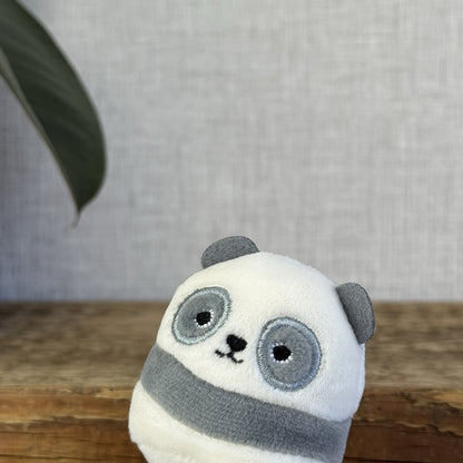 Squishmallow Squishville - PJ Grey Panda Tiny Grey Panda Squishmallow 2” NWOT