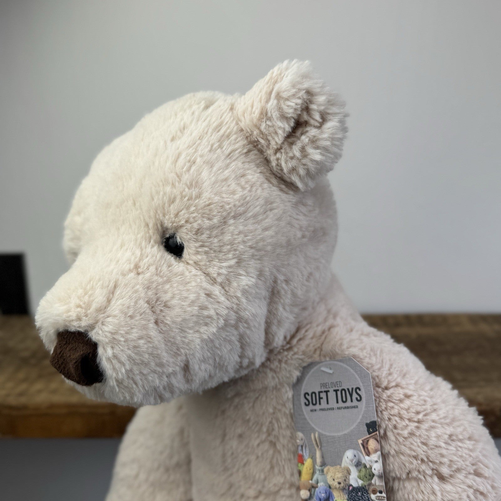 Jellycat Huge Barley Bear - Large Cream Bear Retired Hard To Find 23"