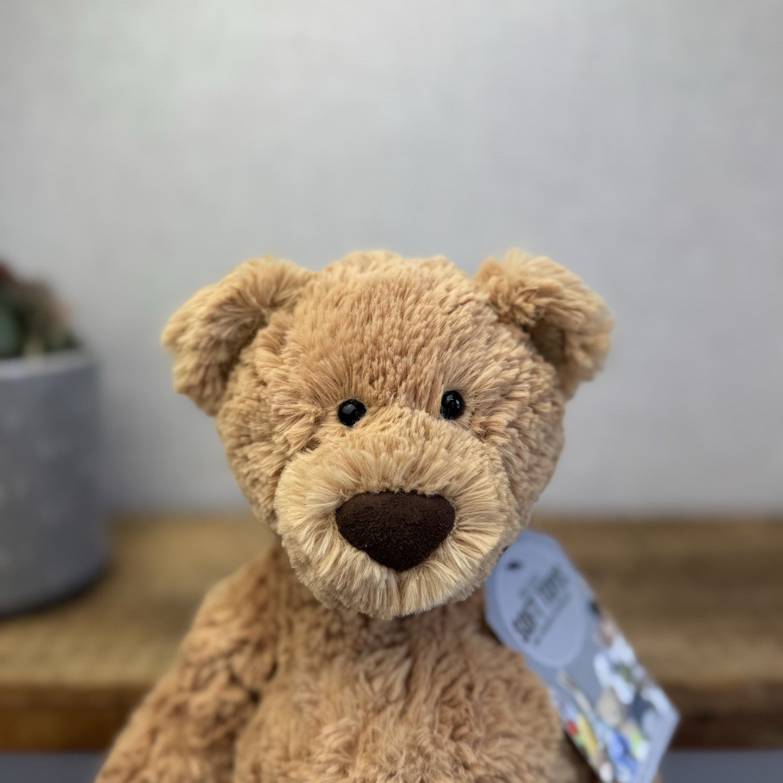 Jellycat Medium Skiffles Bear - Big Foot Jellycat Vintage Rare Beanie Bear 14"
