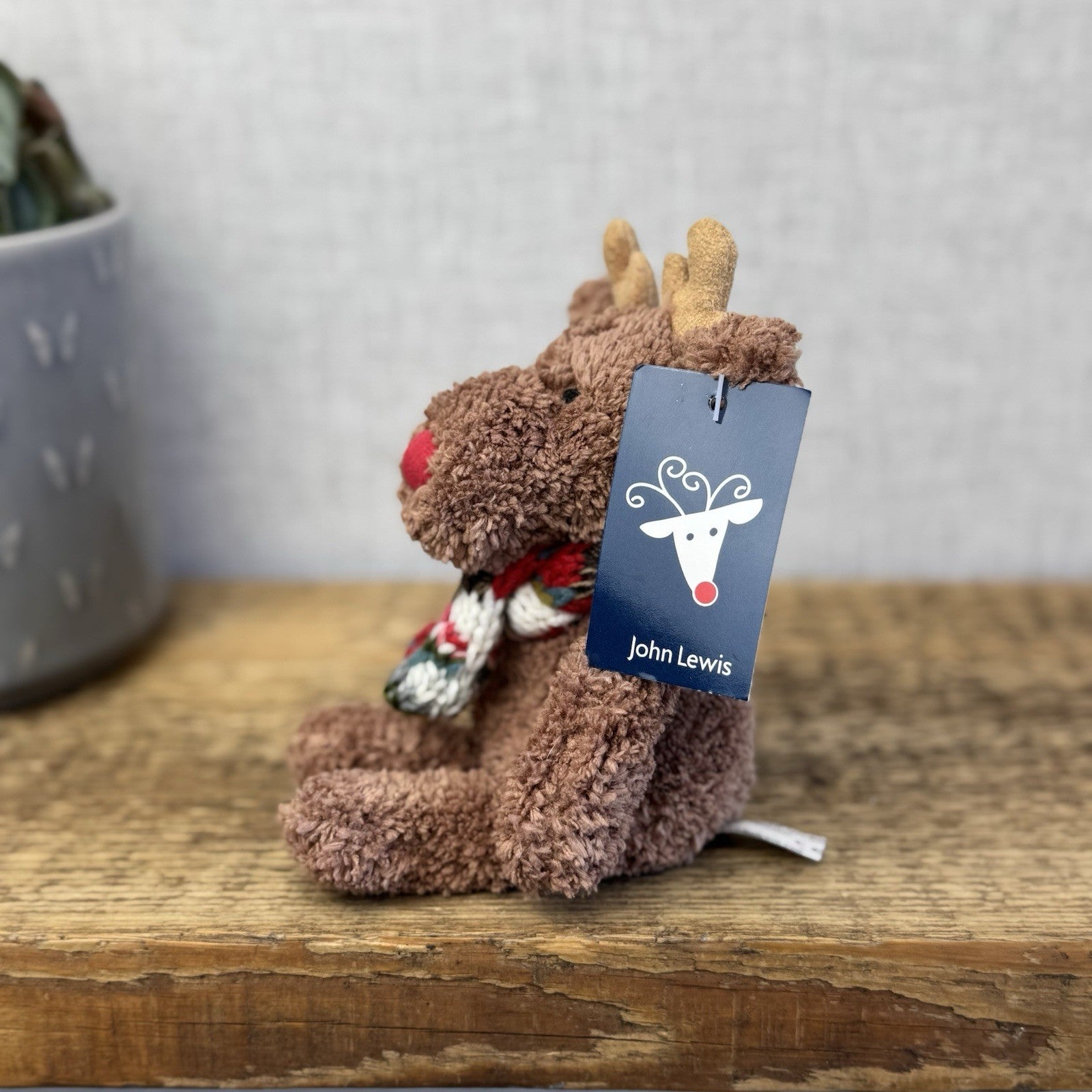 John Lewis Christmas Mini Cozy Reindeer - Knitted Jumper (Jellycat Collab)