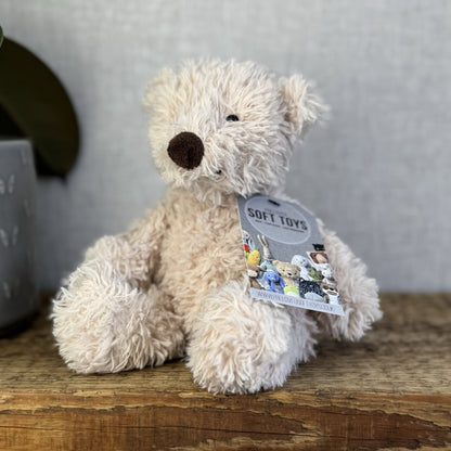 Jellycat Small Biscuit Bear - Curly Off White Small Beanie Bear Rare Retired 7"