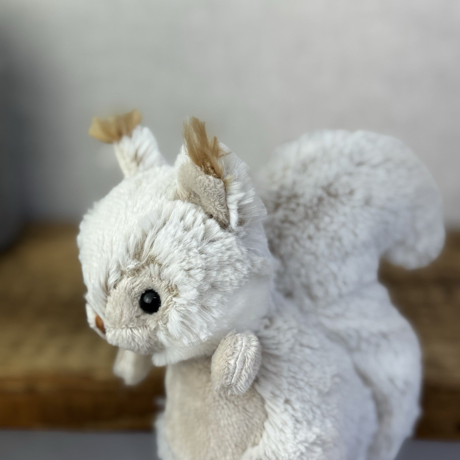 Barbara Bukowski Bear - Baby Blixten Squirrel Small Grey Cute Woodland Beanie 7"