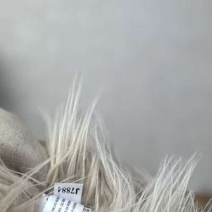 Jellycat Gamboldown Cow Grey/beige Fluffy Beanie Cow Small Retired 8”